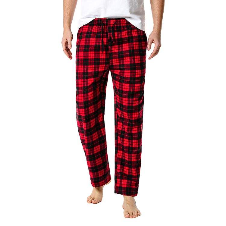 Flannel Check Men Custom Designs Tartan Check Pajamas Pants Wholesale Mens Check Plaids Night Pants 