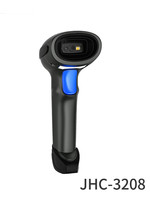 Escáner de Código de Barras con Cable KAQI JHC-3208 para Códigos Unidimensionales y Bidimensionales, Color Negro, en Stock