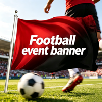 Bannière personnalisée en tissu polyester 65g avec impression par sublimation et œillets, logo personnalisé pour la publicité d'événements sportifs
