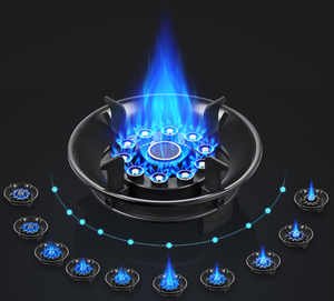 เตาแก๊สแบบฝาปิดกระจกดีไซน์ทันสมัย 2 หัวเตา แบบพกพา สำหรับใช้ในรถบ้าน - Product Image 4