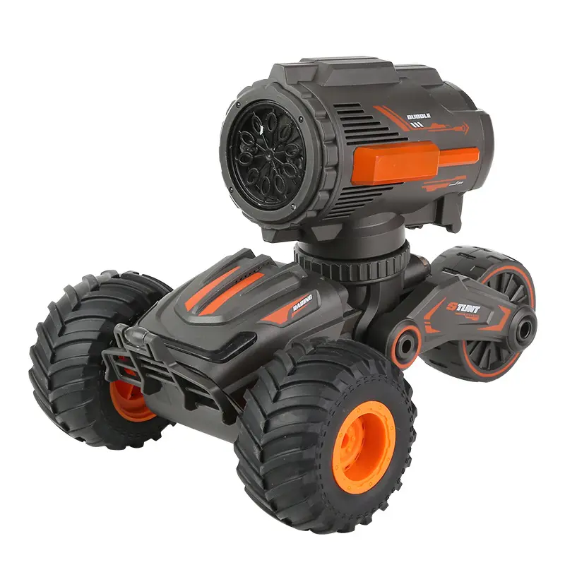 Rc Afstandsbediening Stunt Auto Met 2-In-1 Verwisselbare Speelgoed Bubble Blaster, Water Gun Tops, Weg Voertuig Met 360 Graden Beweging