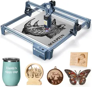 SCULPFUN S9 Lazer grabador pequeño CNC impresión acrílico corte escritorio diodo madera máquina de grabado láser