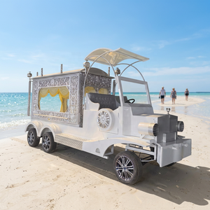 Direct usine, magnifique limousine funéraire électrique classique sans chevaux à 6 roues, véhicule funéraire type fourgon - Product Image 1