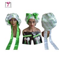 Emballage de bonnet d'accessoires pour cheveux Boîte à bonnet personnalisée en satin de soie Boîte à bonnet pour médicaments avec logo privé