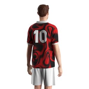 Maillot de football à col polo à bouton unique pour le jour du match, avec zones anti-humidité, empiècements à séchage rapide et fentes de finition personnalisées - Product Image 3