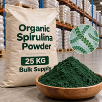Poudre de spiruline biologique en gros pour l'emballage personnalisé, la poudre verte pour les pâtes et le développement de produits alimentaires