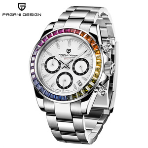 Montre chronographe à quartz Pagani Design pour homme, bracelet en acier inoxydable, multifonction, calendrier, montre de sport PD-1644 - Product Image 1