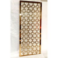 Paravent de table en acier inoxydable 304, modèle HL6-0000, style luxe léger, pour hall d'hôtel, villa, salle à manger, entrée