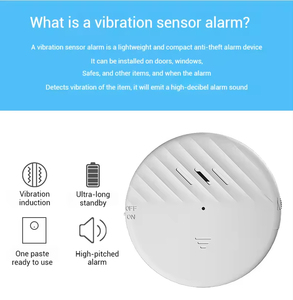 Détecteur de vibrations sans fil SP Xp-25, alarme antivol 125 dB avec son de klaxon pour la détection de bris de porte/fenêtre - Product Image 6