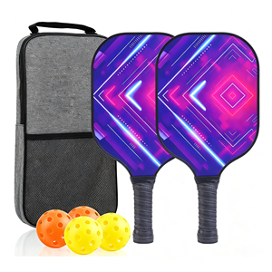 Ensemble de raquettes de pickleball en fibre de verre composite pour jeu familial, 13 mm, compact, facile à ranger, avec balles et sac de transport premium - Product Image 5