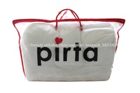 Sac d'emballage pour vêtements en plastique PVC transparent avec poignée en nylon bleu