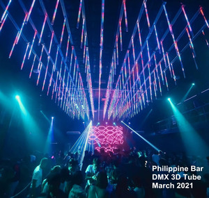 DMX Discoteca di illuminazione 360 gradi flessibile ha condotto la luce meteora 3d verticale della discoteca tubo - Product Image 2