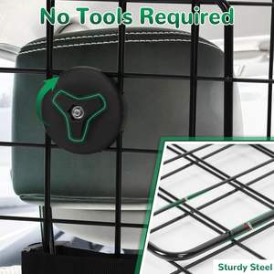 Metallo cane barriera per auto barriera per cani protezione per cani regolabile e resistente in ferro rete metallica per auto protezione per sedile posteriore - Product Image 4
