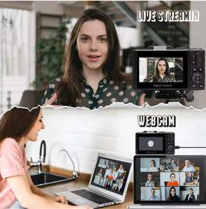 Cámara DSLR 4K con Pantalla Giratoria de 180°, Zoom Óptico de 18X, 64MP, Pantalla de 3 Pulgadas para Fotografía y Grabación de Video, Detección Facial - Product Image 3