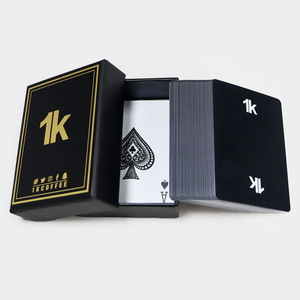 Cartes de jeu de poker en plastique PVC imprimées personnalisées, imperméables, espagnoles, 40 cartes en PVC, 12 jeux de cartes de poker de casino avec étui - Product Image 3