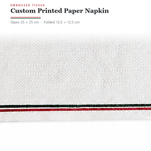 Custom Printed Disposable Paper <b>Napkin</b> 12.5x12.5 Cm 2 Ply 4-Fold Bag Style Dinner with Logo for Themed Party - Product Image 3