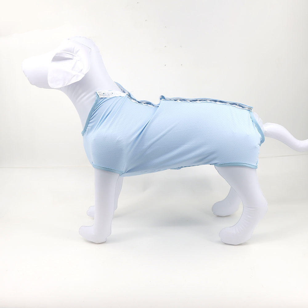 สีน้ำเงิน - โพลีเอสเตอร์ ไอซ์ซิลค์ ยืดหยุ่น / ขนาด XXL