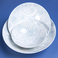 Services de vaisselle en porcelaine, assiettes et bols en céramique résistantes aux rayures, certifiés FDA, pour la restauration et l'hôtellerie