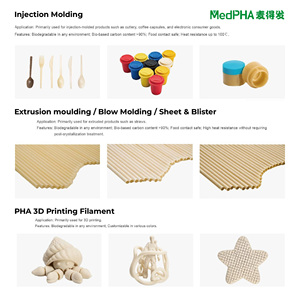 MINGGIN Bluepha PHA Biodegradabile Bianco BP330-05 Compostabile nel Suolo ad Alta Fluidità e Alta Resistenza per Stampaggio a Iniezione Grado Alimentare - Product Image 3