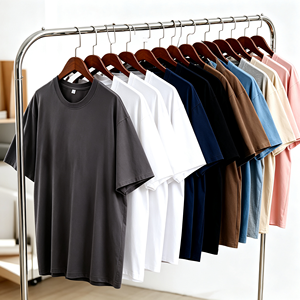 เสื้อยืดคอตตอนคุณภาพสูง 100% ทรงหลวม สกรีนโลโก้ตามสั่ง น้ำหนัก 260gsm สำหรับผู้ชาย - Product Image 1