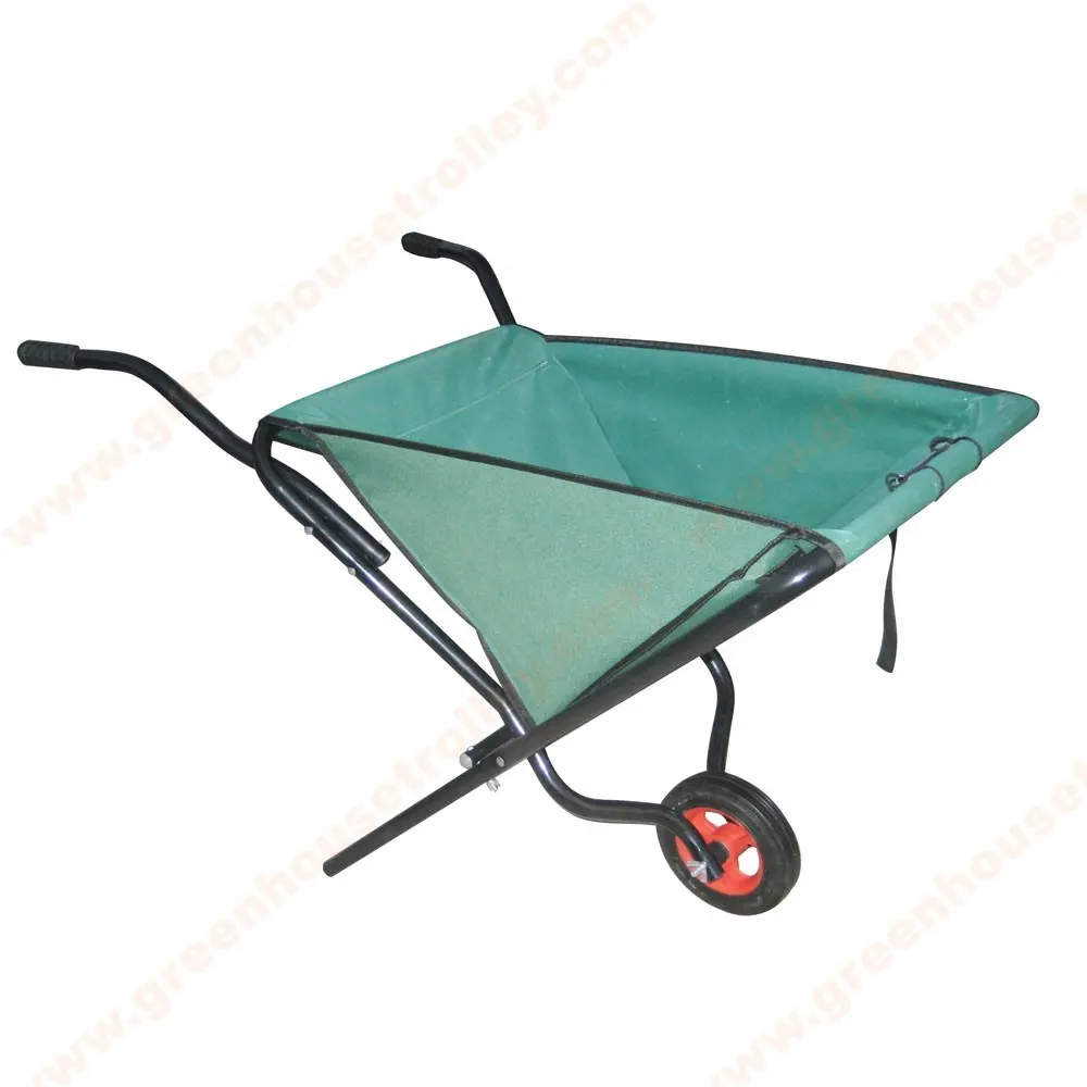 Carretilla de jardinería de tela ligera Carro de carrito de césped de hoja plegable