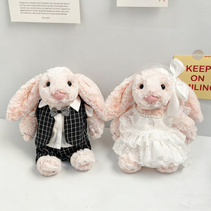 Conjunto de Ropa <span class=keywords><strong>para</strong></span> Muñeca Bonnie Bunny de 32 cm, Conejo de Peluche con Orejas Caídas, Vestido de Novia con Perlas <span class=keywords><strong>para</strong></span> Muñecas Jellycats - Product Image 6
