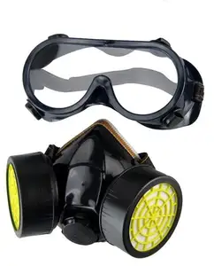 Replaceable Type Activated Carbon Filter Gas Mask For Chemicals