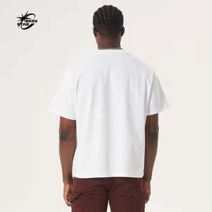 工厂销售时尚短款超大<span class=keywords><strong>t</strong></span>恤定制标志印花宽松合身男装<span class=keywords><strong>t</strong></span>恤 - Product Image 4