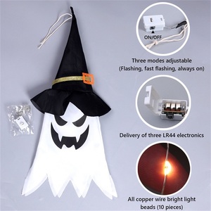 Luces <span class=keywords><strong>de</strong></span> Cadena <span class=keywords><strong>de</strong></span> Halloween para Exteriores, Luces <span class=keywords><strong>LED</strong></span> Colgantes <span class=keywords><strong>con</strong></span> Diseño <span class=keywords><strong>de</strong></span> <span class=keywords><strong>Sombrero</strong></span> <span class=keywords><strong>de</strong></span> <span class=keywords><strong>Bruja</strong></span> y Fantasma, Decoración para Interiores y Exteriores, Patio, Jardín, Porche, Árbol, Puerta, Fiestas - Product Image 6