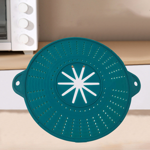 Pantalla <span class=keywords><strong>antisalpicaduras</strong></span> de grado alimenticio para <span class=keywords><strong>sartén</strong></span>, <span class=keywords><strong>tapa</strong></span> resistente al calor para salpicaduras de microondas, cubierta de olla de silicona para Cocina - Product Image 1
