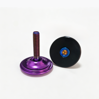Baut Kepala Tombol Hexagon M6 X 10 20mm Warna Biru Bakar Titanium untuk Ridstar Q20
