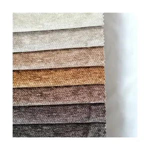 Free Sample 100% polyester Dyeing Fleece Gold stamping foil holland velvet Fleece Linen Sofa Fabric