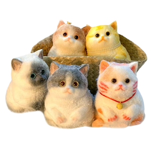 Hot Sale Novelty TPR Simulation Animal Big Fat Cat Soft Slow Rebound Fluffy Stretch <b>Squeeze</b> Stress Relief Squishy Toys for Kids - Product Image 1