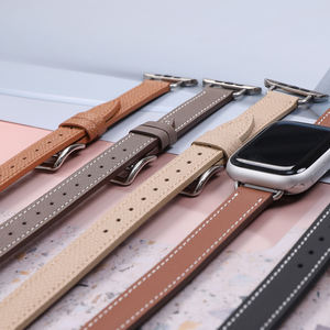 Correa <span class=keywords><strong>de</strong></span> Reloj <span class=keywords><strong>de</strong></span> Cuero Genuino <span class=keywords><strong>de</strong></span> Grano Completo para Hermes Double Tour, Pulsera para <span class=keywords><strong>Apple</strong></span> <span class=keywords><strong>Watch</strong></span>, Serie <span class=keywords><strong>de</strong></span> Lujo 10, 46mm, 42mm, 14mm - Product Image 6