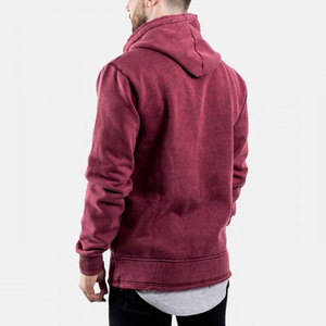 Nueva Llegada Sudadera con Capucha de Invierno para Hombre, Lavado Ácido, Color Sólido, Transpirable, Ligera, Personalizable, Estilo Urbano - Tejido de Poliéster/Algodón - Product Image 2
