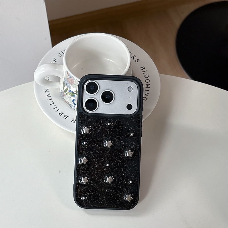 Silver beaded five-pointed star