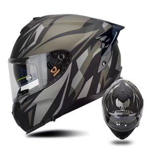 Casque de moto unisexe pour la course, respirant, à double visière, intégral, pour la conduite en extérieur - Product Image 6