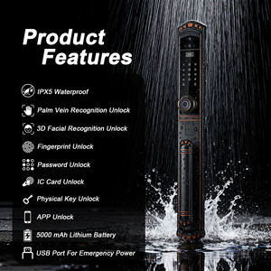 TAICHEN <span class=keywords><strong>K888</strong></span> สมาร์ทล็อคพร้อมวิดีโอคอล การจดจำใบหน้า รหัสผ่านลายนิ้วมือ คีย์การ์ด จัดเก็บข้อมูลบนคลาวด์ ควบคุมผ่าน Wi-Fi และแอปพลิเคชัน - Product Image 3