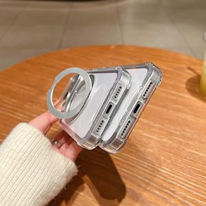 Funda Magnética Transparente de Lujo con Rotación de 360 Grados para <span class=keywords><strong>iPhone</strong></span> 17 Air 16 Pro Max 15 Plus 14 13 12 11 - Product Image 3