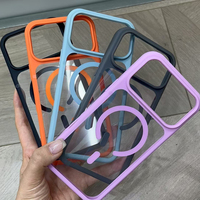 Casing Magnetik Anti Benturan Warna Permen Untuk IPhone 17 Pro Max 17 17Air Transparan Mendukung Pengisian Daya Nirkabel Hard Cover