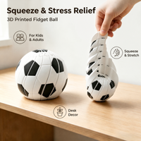 Balle Anti Stress Imprimée en 3D Jouet Fidget de Décompression Forme Ballon de Cadeau pour Adultes et Enfants