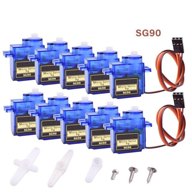 YIDI YD28-SG90 4.8V DC 9g Micro Rotary Servo Motor 180/360 Degrees Metal Plastic Gear for Airplane RC Car Helicopter