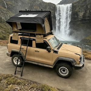 Tenda <span class=keywords><strong>da</strong></span> Tetto Rigida in Alluminio con Lucernario Panoramico e Apertura Laterale, Tenda Pieghevole per Auto SUV 4x4 e <span class=keywords><strong>Campeggio</strong></span> Fuoristrada - Product Image 3