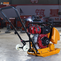 Compacteur de plaques vibrantes pour asphalte à moteur essence ZUJI certifié CE PC60 5,5 CV 75 kg Haute efficacité