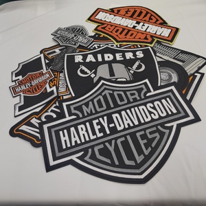 Tùy Chỉnh Vá Thêu Lớn Kích Thước Lớn Thêu <span class=keywords><strong>Skull</strong></span> Biker Bán Buôn Cá Nhân Sắt Trên Tay Thêu Các Bản Vá Lỗi Cho Hat - Product Image 2