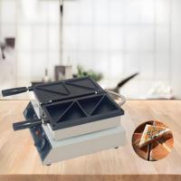 Fabricant de sandwichs grillés en gros Fabricant d'équipement de petit-déjeuner à gaufres triangulaires Fabricant d'équipement de crêpes à gaufres électriques