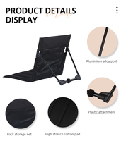 Chaise de camping portable et moderne en alliage d'aluminium avec coussin inclinable pour plage et stade, en tissu Oxford – Offre spéciale