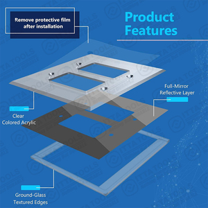 Hot Selling Custom GFI Clear Toggle Plain <strong>Switch</strong> Acrylic Mirror <strong>Light</strong> <strong>Switch</strong> Glass Double Hole Outlet Cover Plates - Product Image 2