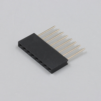 Conector PCB SCONDAR OEM de 2.54mm de paso, de orificio pasante, de ángulo recto, de una sola fila, 5P, 5 pines, macho y hembra, para placa a placa