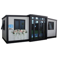 Petite maison préfabriquée de 10 pieds Petite maison modulaire extensible avec salle de bain et cuisine | Maison de conteneur pliable portable